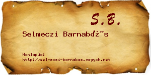 Selmeczi Barnabás névjegykártya