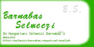 barnabas selmeczi business card